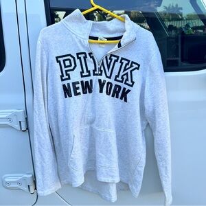 Gray PINK New York sweatshirt, large